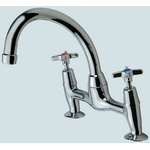 Pegler Yorkshire Twist Handle Tap, Dual Flow Pillar Pattern Sink Mixer, 1/2 in BSP