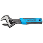 Gedore Adjustable Spanner, 254.5 mm Overall, 30mm Jaw Capacity, Plastic Handle