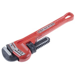Ega-Master Pipe Wrench, 203.2 mm Overall, 25.4mm Jaw Capacity, Metal Handle