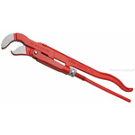 Facom Pipe Wrench, 450 mm Overall, 49mm Jaw Capacity, Metal Handle