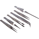 RS PRO Nickel Plated Steel, Tweezer Set