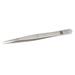 RS PRO 120 mm, Stainless Steel, Serrated, Tweezers
