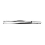 RS PRO 145 mm, Stainless Steel, Grooved; Cylindrical, Tweezers