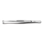RS PRO 120 mm, Stainless Steel, Grooved; Cylindrical, Tweezers