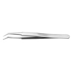 RS PRO 120 mm, Stainless Steel, Grooved, Tweezers