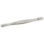 RS PRO 145 mm, Stainless Steel, Grooved; Cylindrical, Tweezers