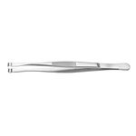 RS PRO 120 mm, Stainless Steel, Grooved; Cylindrical, Tweezers