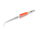 RS PRO 165 mm, Stainless Steel, Serrated, Tweezers