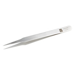 RS PRO 120 mm, Stainless Steel, Flat, Tweezers