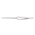 RS PRO 165 mm, Stainless Steel, Blunt; Round; Serrated, Tweezers