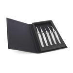 ideal-tek 185 mm, Stainless Steel, Angle, Flat, Tweezer Set