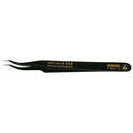 Bernstein 120 mm, Stainless Steel, Sickle; Pointed, ESD Tweezers