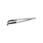 ideal-tek 130 mm, PA66/CF30 (Tip), Stainless Steel (Body), Flat; Rounded, ESD Tweezers