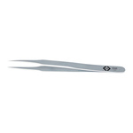 EUROSTAT 123 mm, Stainless Steel, Flat, ESD Tweezers