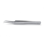 ideal-tek 115 mm, Stainless Steel, Bent, Extra Fine, Tweezer