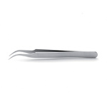 ideal-tek 118 mm, Stainless Steel, Curved, Fine, Tweezer
