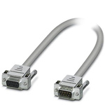 Phoenix Contact D-Sub 9-Pin to D-Sub 9-Pin Female, Male Cable & Connector, 25 V ac, 60 V dc