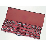 Dormer 18-Piece HSS Thread Tap & Die Set, 1/4 in UNC - 3/4 in UNC Taps, 1/4 in UNC - 3/4 in UNC Dies