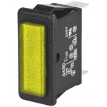 Arcolectric Yellow neon Indicator, Solder Tab Termination, 230 V ac, 19.3 x 13mm Mounting Hole Size