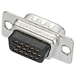 JAE 15 Way Cable Mount D-sub Connector Plug, 0.5mm Pitch
