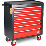 RS PRO 7 drawer Steel Wheeled Tool Chest, 975mm x 450mm x 710mm