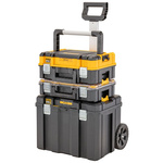 DeWALT TSTAK Mobile Box Bundle Plastic Tool Box, with 2 Wheels, 512 x 512 x 708mm