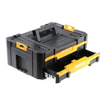 DeWALT TStak Tool Storage 2 drawers  Plastic Tool Box, 314.2 x 440 x 314.2mm