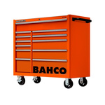 Bahco 12 drawer Stainless Steel (Top) Wheeled Tool Chest, 985mm x 1016mm x 501mm