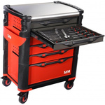 SAM 6 drawer Steel Wheeled Tool Cabinet, 1.12m x 1.2m x 600mm
