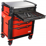 SAM 6 drawer Foam Wheeled Tool Trolley, 1.12m x 1.2m x 600mm