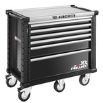 Facom 6 drawer Aluminium Wheeled Tool Cabinet, 1.02m x 670mm x 1.22m