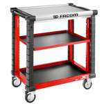 Facom Aluminium Wheeled Tool Trolley, 1.01m x 575mm x 1m