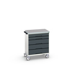 Bott 5 drawer Steel Wheeled Tool Cabinet, 980mm x 800mm x 600mm