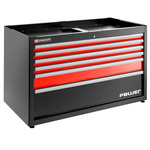 5 drawer Epoxy Coated Metal Wall Mount Tool Cabinet, 840mm x 701mm x 1.449m