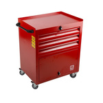 RS PRO 3 drawer Steel Wheeled Tool Chest, 830mm x 630mm x 450mm