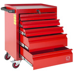 RS PRO 5 drawer Steel Wheeled Tool Chest, 830mm x 630mm x 450mm
