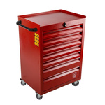 RS PRO 7 drawer Steel Wheeled Tool Chest, 970mm x 630mm x 450mm