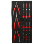 RS PRO 10 Piece Electronics Tool Kit with Foam Inlay