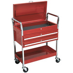 RS PRO 2 drawer Wheeled Tool Trolley, 985mm x 410mm x 815mm