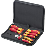 Wiha 7 Piece Electrician's Tool Kit Tool Kit with Pouch, VDE Approved