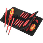 Wera 18 Piece Kraftform Kompakt VDE 18 Imperial 1 Tool Kit with Pouch, VDE Approved
