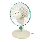 RS PRO Desk Fan 230mm blade diameter 2 speed 230 V with plug: Type G - British 3-pin