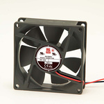 RS PRO Axial Fan, 12 V dc, DC Operation, 68m³/h, 1.8W, 180mA Max, 80 x 80 x 25mm