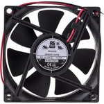 RS PRO Axial Fan, 12 V dc, DC Operation, 68m³/h, 2.9W, 250mA Max, 80 x 80 x 25mm