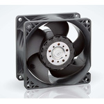 ebm-papst 8200 J Series Axial Fan, 24 V dc, DC Operation, 132.6m³/h, 10.8W, 417mA Max, IP20, 80 x 80 x 38mm