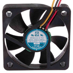 RS PRO Axial Fan, 12 V dc, DC Operation, 16.9m³/h, 1.2W, 90mA Max, IP55, 50 x 50 x 10mm