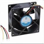 RS PRO Axial Fan, 12 V dc, DC Operation, 94.3m³/h, 4.56W, 230mA Max, 80 x 80 x 32mm