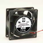 RS PRO Axial Fan, 24 V dc, DC Operation, 94.3m³/h, 4.32W, 150mA Max, 80 x 80 x 32mm