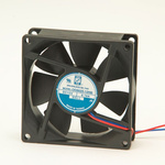 RS PRO Axial Fan, 12 V dc, DC Operation, 68m³/h, 1.8W, 180mA Max, IP55, 80 x 80 x 25mm