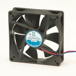 RS PRO Axial Fan, 12 V dc, DC Operation, 90m³/h, 240mA Max, IP55, 92 x 92 x 25mm